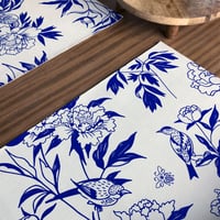 Image 1 of Sets de table Fleurs et oiseaux