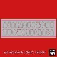 Image 1 of vessels/urns gray red  2