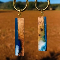 Orecchini legno e resina - Cala Xarraca 