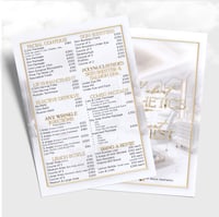 Image 2 of Price List / Flyer / Aftercare Cards Design 