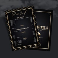 Image 4 of Price List / Flyer / Aftercare Cards Design 