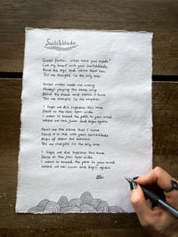 Image 1 of For Kickstarter Backers ONLY - Handwritten Lyrics