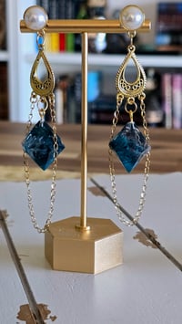 Image 3 of Tempest Treasures - ocean inspired dice earrings 