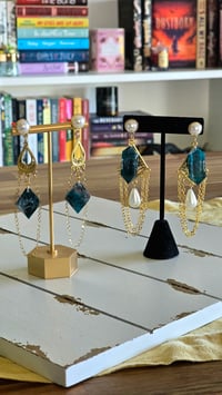 Image 1 of Tempest Treasures - ocean inspired dice earrings 