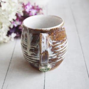 Image of Rustic Love Mug, Gorgeous Earthy Mug with Love Heart, 14 Ounce, Made in USA