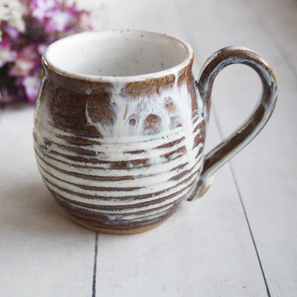 Image of Rustic Love Mug, Gorgeous Earthy Mug with Love Heart, 14 Ounce, Made in USA