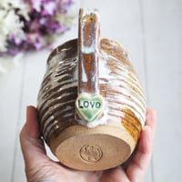 Image 3 of Rustic Love Mug, Gorgeous Earthy Mug with Love Heart, 14 Ounce, Made in USA