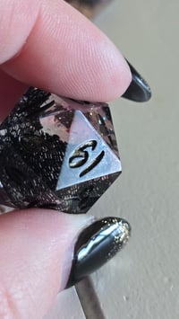 Image 4 of Nova - black lace polyhedral dice set 