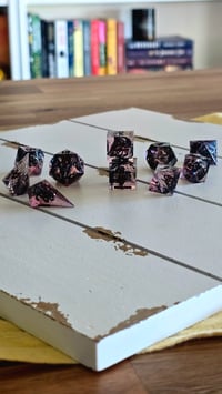 Image 2 of Nova - black lace polyhedral dice set 