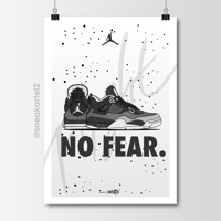 Image 1 of Sneaker Poster Jordan 4 “Fear” (2024)