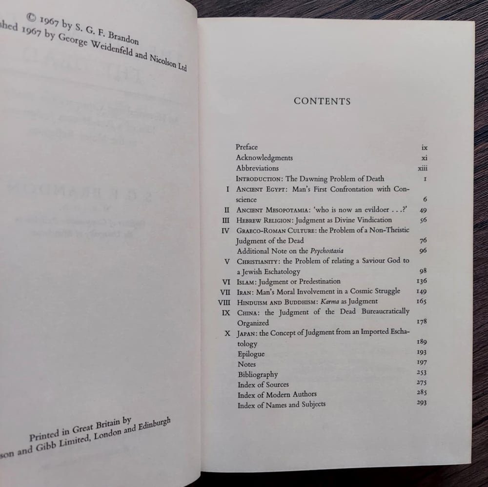 Judgment of the Dead, by S.G.F. Brandon