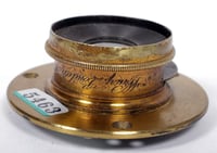 Image 1 of Wray 6" brass lens with disc aperture and flange #5463