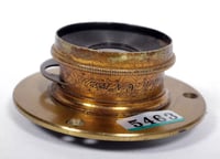 Image 2 of Wray 6" brass lens with disc aperture and flange #5463