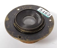 Image 4 of Wray 6" brass lens with disc aperture and flange #5463