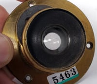 Image 5 of Wray 6" brass lens with disc aperture and flange #5463