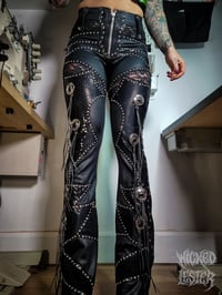 Image 4 of Rhinestone Concho Lace Flares