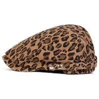 Image 2 of Leopard Newsboy Cap