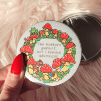 Image 2 of The Horrors Persist | Whimsical Large Pocket Mirror 