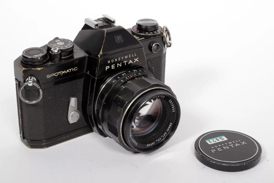 Image of Pentax Spotmatic BLACK SPIIa 35mm SLR Film Camera with SMC 50mm F1.4 lens #5471