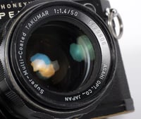 Image 9 of Pentax Spotmatic BLACK SPIIa 35mm SLR Film Camera with SMC 50mm F1.4 lens #5471