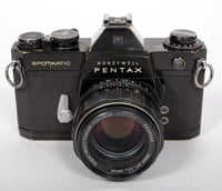 Image 2 of Pentax Spotmatic BLACK SPIIa 35mm SLR Film Camera with SMC 50mm F1.4 lens #5471