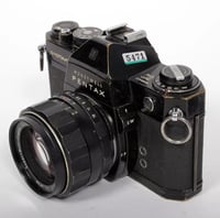 Image 3 of Pentax Spotmatic BLACK SPIIa 35mm SLR Film Camera with SMC 50mm F1.4 lens #5471