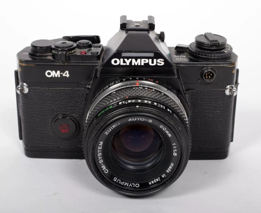 Image of Olympus OM-4 35mm film SLR camera with 50mm F1.8 lens #5476