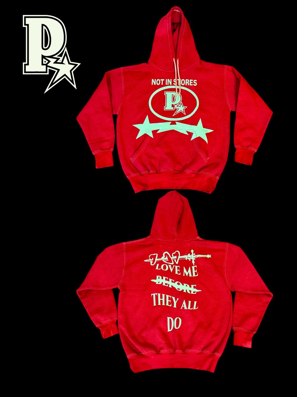 Playa Essentials “Red Star” Tracksuit (Hoodie + Stacked Sweats) 