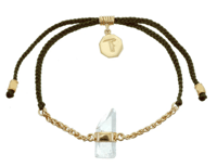 Olive Green Gold Chain and Cord