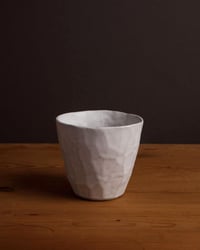 Image 1 of Faceted white cup