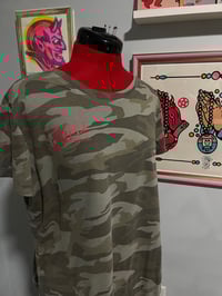Image 4 of 1 of 1 Somebody Loves Me Reclaimed Camo Short Sleeve