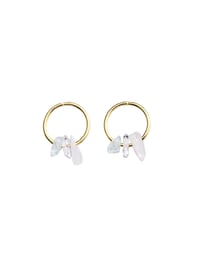 Peony Crystal Sleeper 18k Gold Vermeil