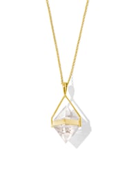 Mini White Aura Necklaces #3 Gold Vermeil