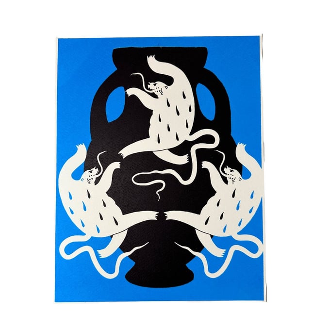 Image of "Floating Vase" Le Panther Screen Print