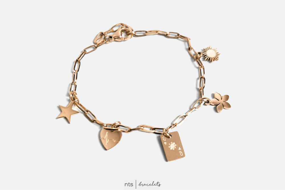 Image of ROSE GOLD CHARM BRACELET (Limited Edition + Rose)