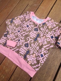 Image 2 of Pink Aztec Dolman Sweater