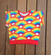 Image 2 of Short Sleeve rainbow dolman