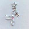 pearl bow keychain