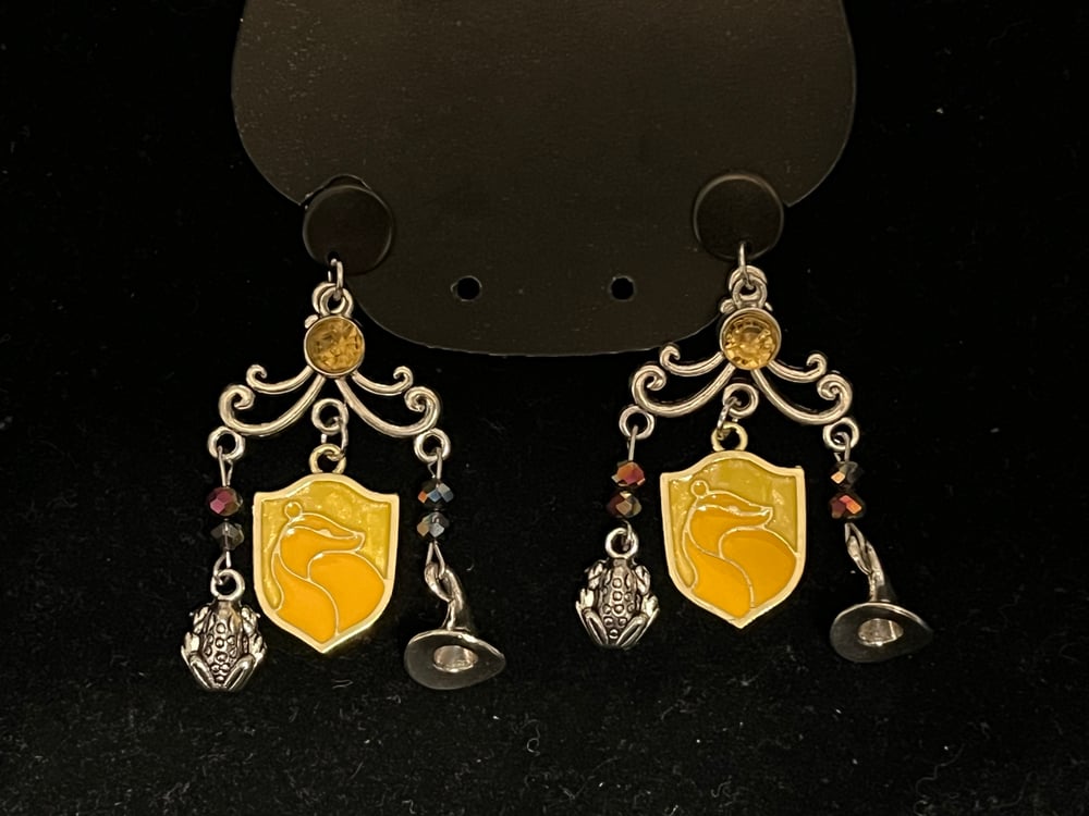 Image of Harry Potter house crest earrings 