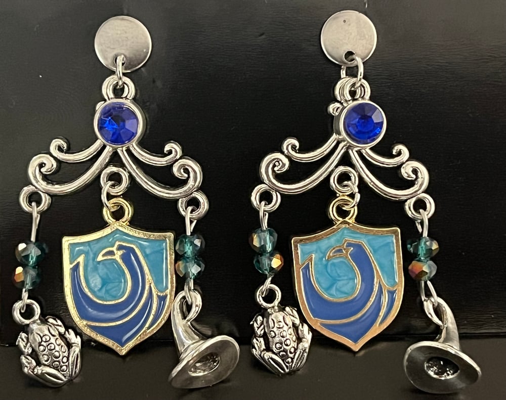 Image of Harry Potter house crest earrings 