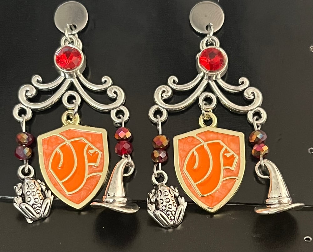 Image of Harry Potter house crest earrings 