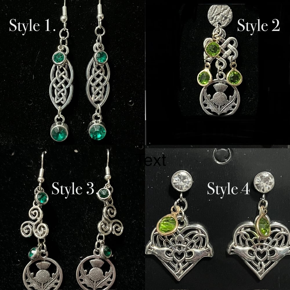 Image of Celtic knot dangle earrings 