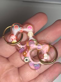 Image 2 of Pink Fruit Jelly Flower Hoops