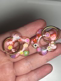 Image 3 of Pink Fruit Jelly Flower Hoops