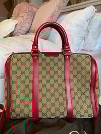 Image 2 of Gucci GG Red Medium Boston Bag