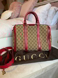 Image 1 of Gucci GG Red Medium Boston Bag