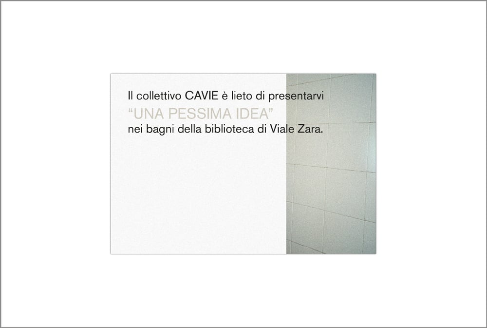 Una pessima idea... 