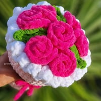 Image 3 of Handmade Crochet Flower Bouquet