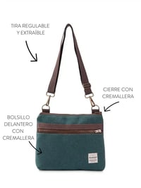 Image 4 of Bolso bandolero Collage granate y gris