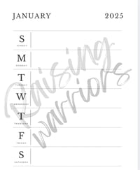 Week by week 2025 calendar 